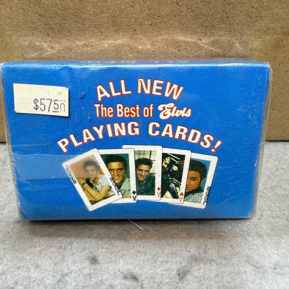 Elvis Presley Playing Cards Unisex OS Blue New Vintage 1988 54 Different Photos